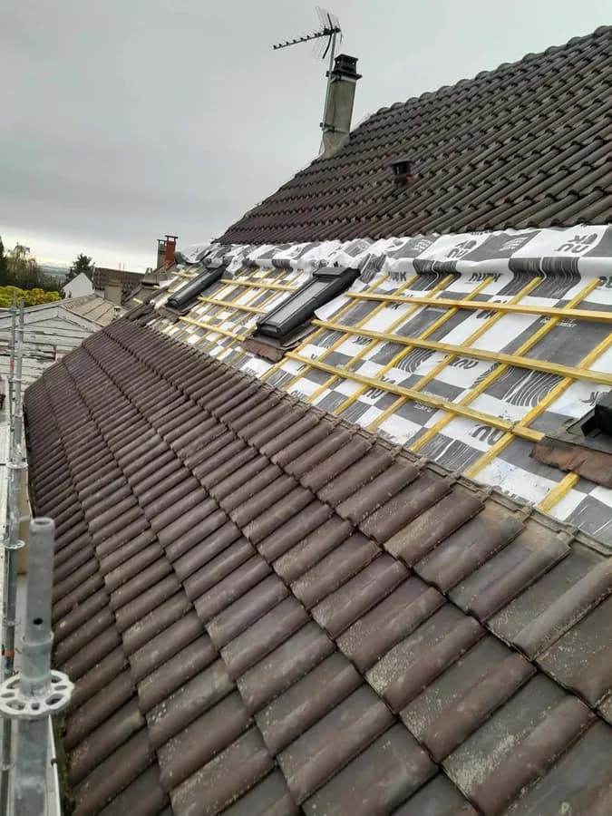 Avant — Slate roof renovation — Paris 6th